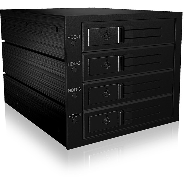 "ICY BOX Backplane für 4x HDD für 3x 5,25"" Schacht mit Schloss und Lüfter"