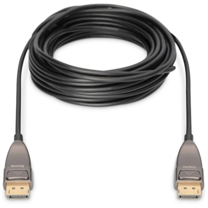 "DIGITUS DisplayPort AOC Hybrid Glasfaserkabel, UHD 8K, 20m" – Bild 4