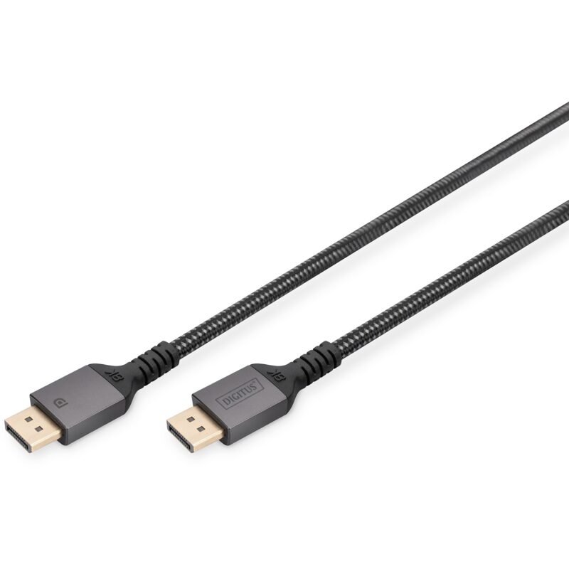 "DIGITUS DisplayPort Anschlusskabel 3m Aluminium 8K schwarz"
