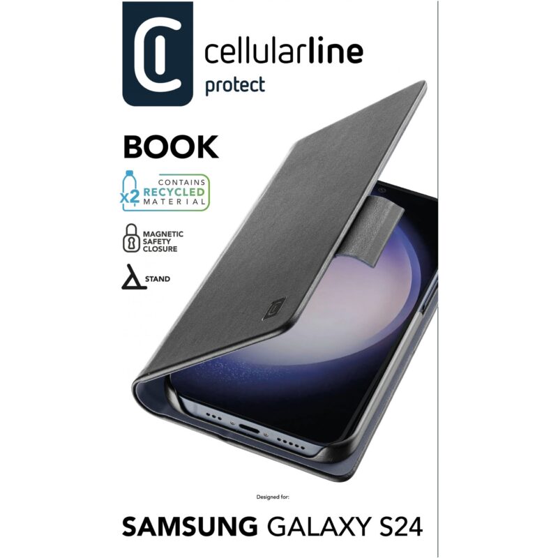 "Cellularline Book Case fr Samsung S24 Black" – Bild 4