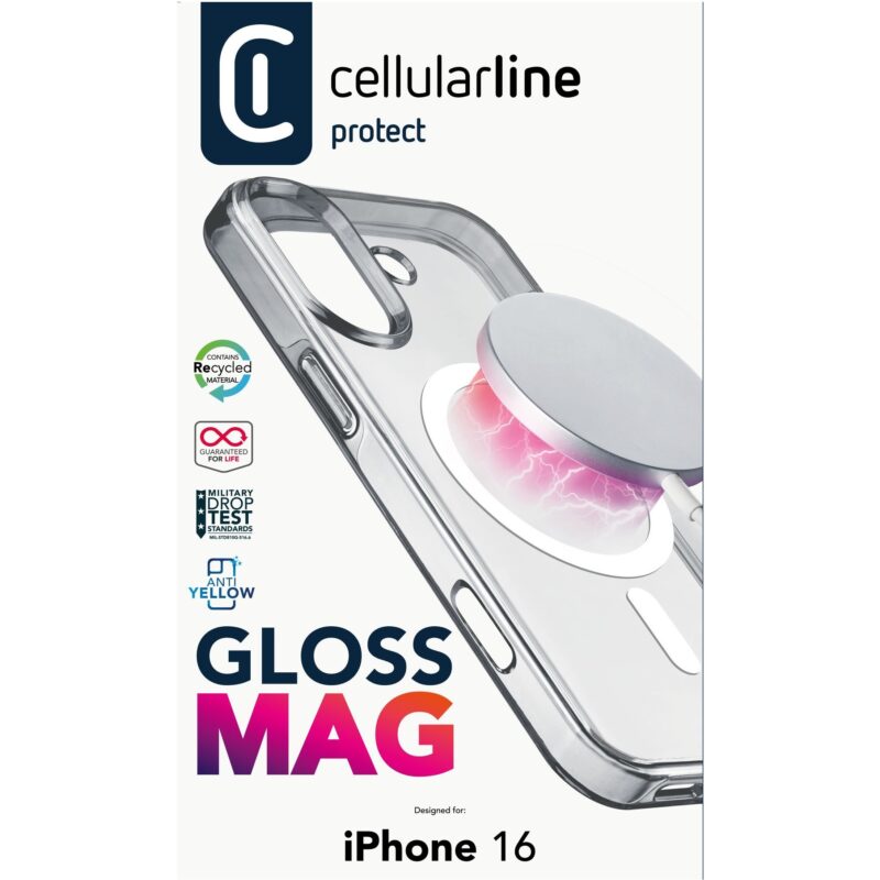 "Cellularline Gloss MagSafe Case MAG iPhone 16 Transparent" – Bild 3