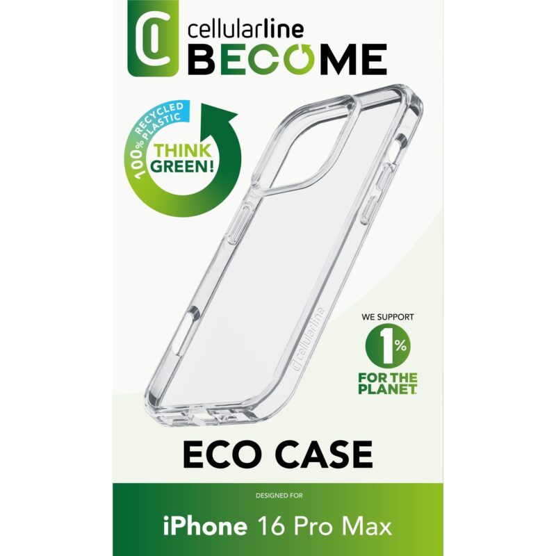 "Cellularline Become Eco Case iPhone 16 Pro Max Clear" – Bild 3