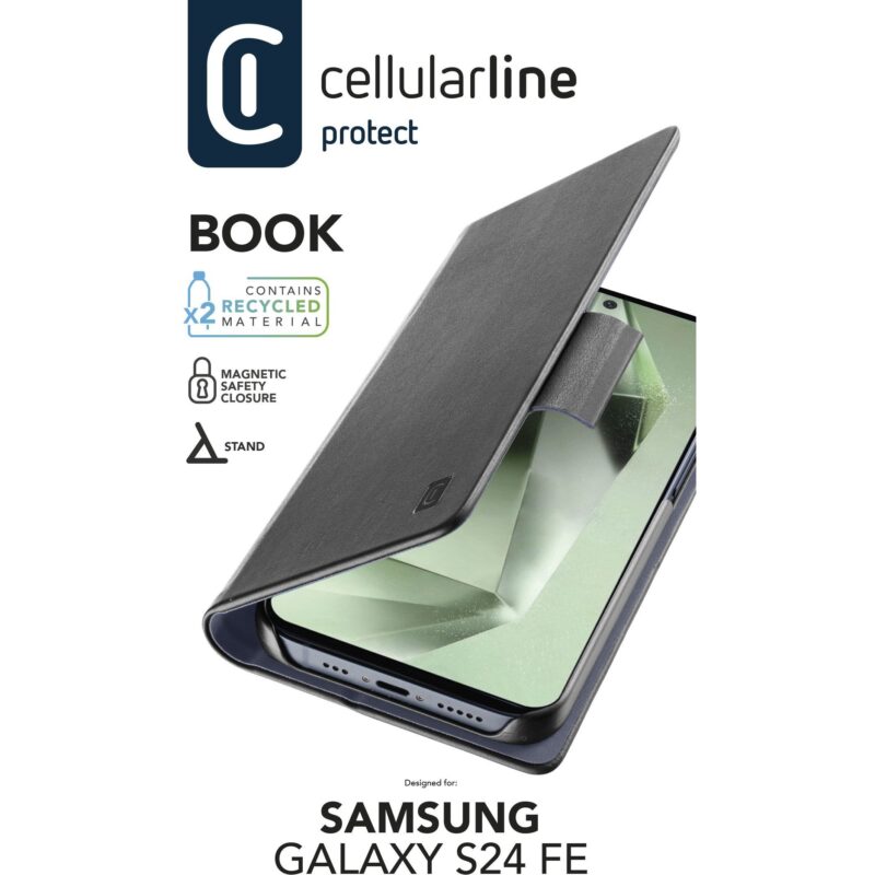 "Cellularline Book Case fr Samsung S24 FE Black"