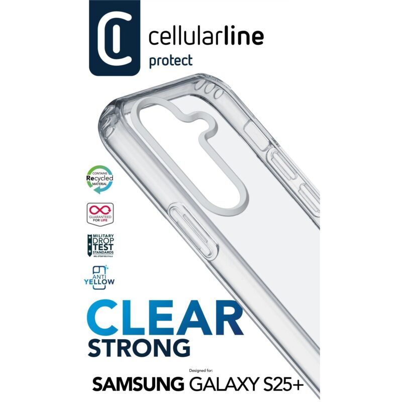 "Cellularline Clear Strong Case fr Samsung S25+"