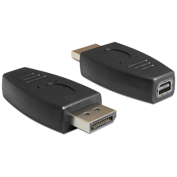 "DELOCK Adapter Displayport Stecker > Displayport mini Buchse"