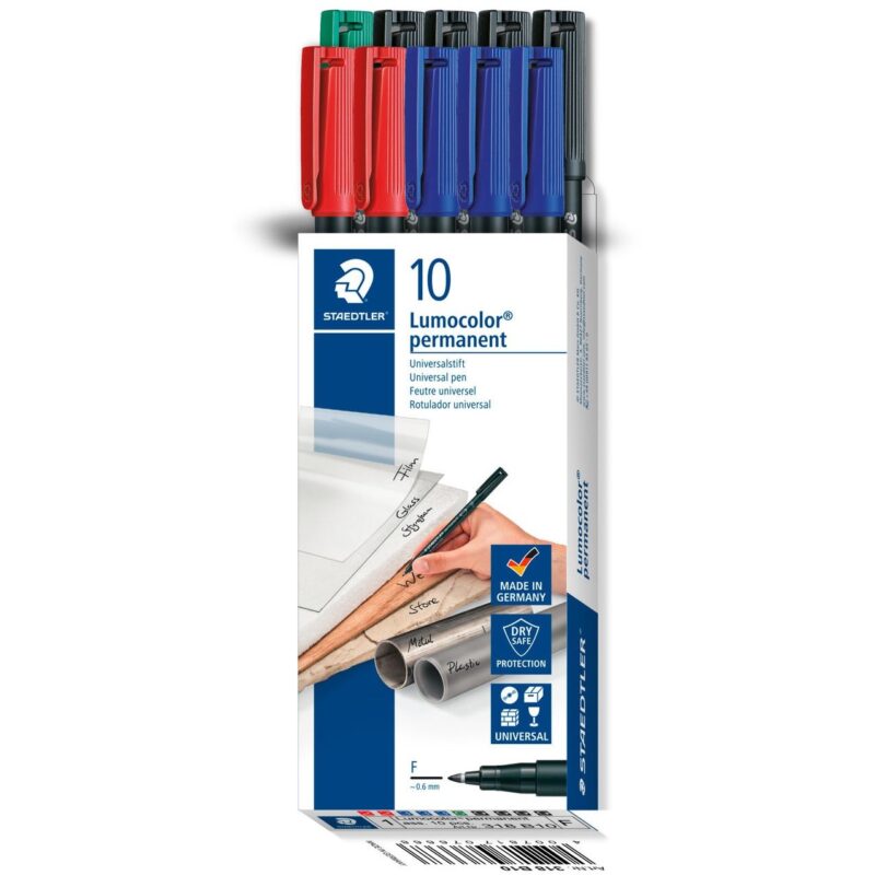 "STAEDTLER Universalstift Lumocolor F perm 10St.Faltschachtel"