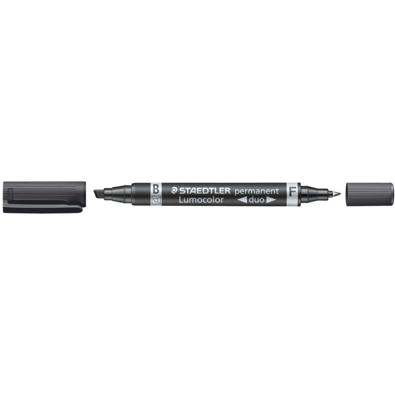 "STAEDTLER Zweispitzmarker Lumocolor perm schwarz 10 Stück"