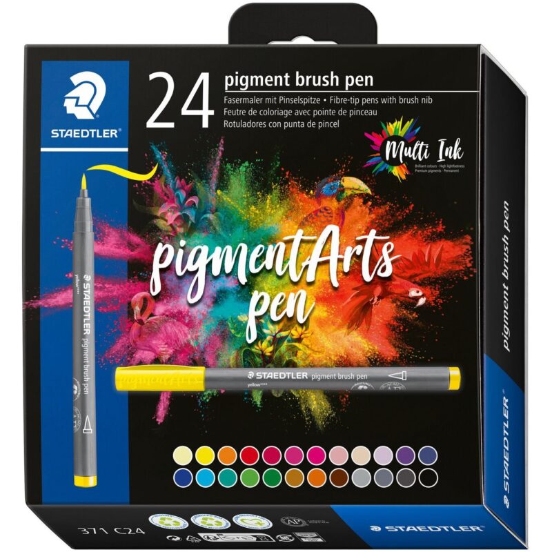 "STAEDTLER MultiInk Pigment Arts brush pen 24er-Set sort. retail"