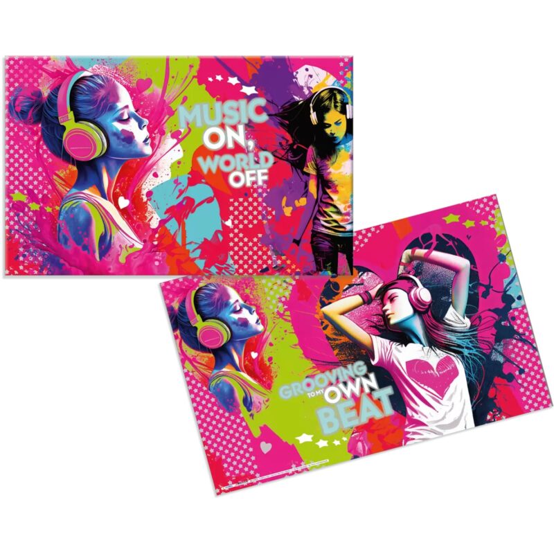 "HERMA Schreibunterlage Kartonmusic Girl 55x35 3Stk"