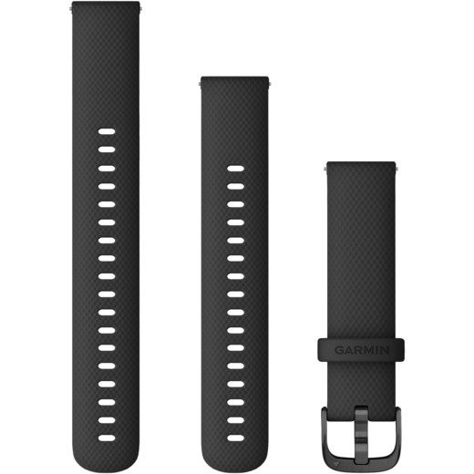 "Garmin Ersatzarmband 18mm Silikon Schwarz/Schiefergrau"