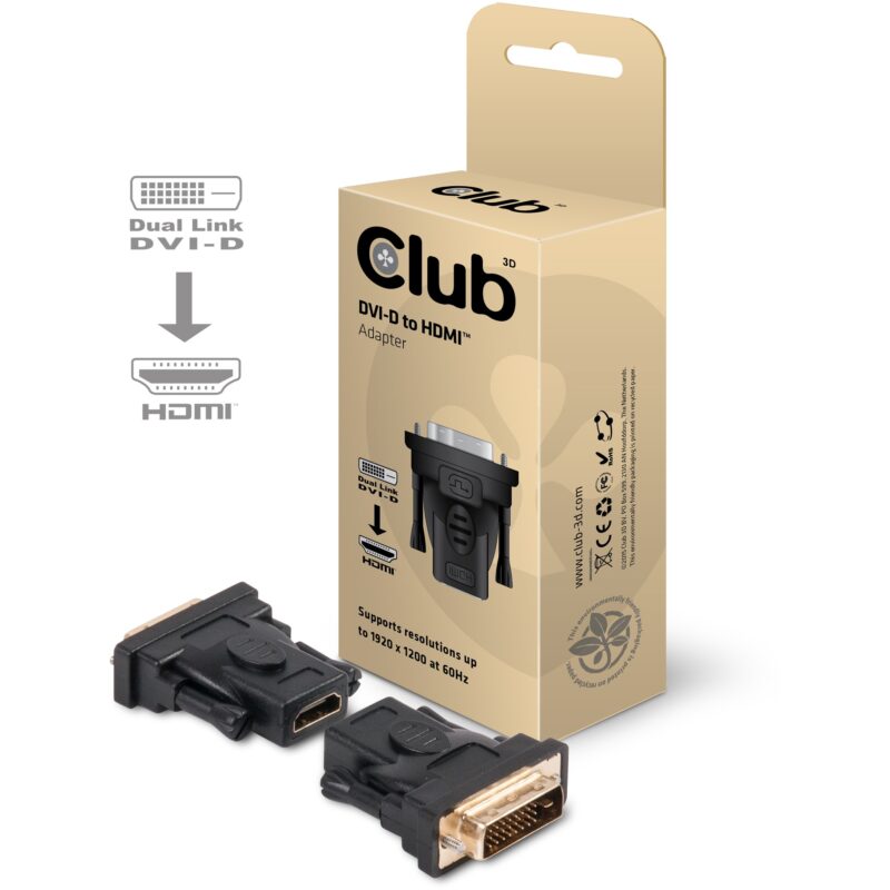 "Club3D Adapter DVI > HDMI St/Bu"