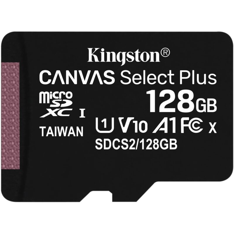 "CARD 128GB Kingston Canvas Select Plus microSDXC 100MB/s"